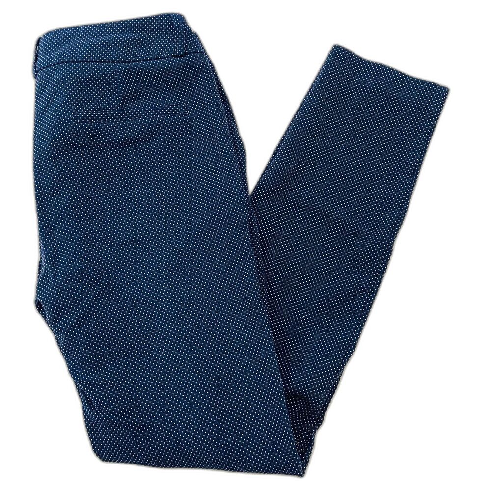 Camaieu Women's Size M US 36 EU Navy White Polka Dot Spotted Casual Pants